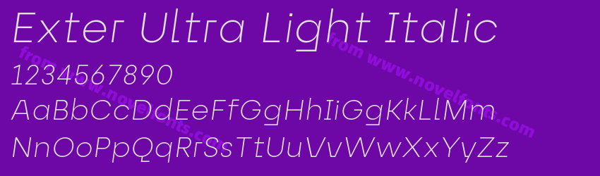 Exter Ultra Light ItalicPreview Exter Ultra Light ItalicPreview