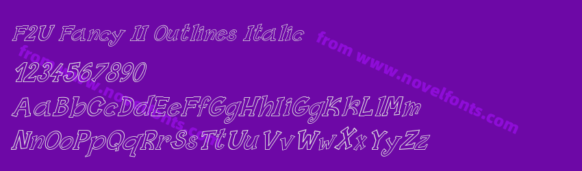 F2U Fancy II Outlines ItalicPreview F2U Fancy II Outlines ItalicPreview