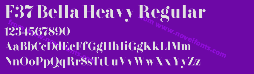 F37 Bella Heavy RegularPreview F37 Bella Heavy RegularPreview