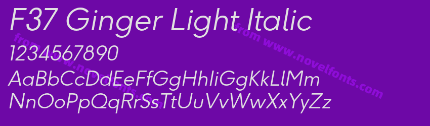 F37 Ginger Light ItalicPreview