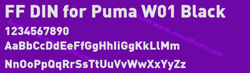 FF DIN for Puma W01 BlackPreview FF DIN for Puma W01 BlackPreview