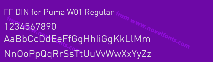 FF DIN for Puma W01 RegularPreview