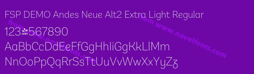 FSP DEMO Andes Neue Alt2 Extra Light RegularPreview FSP DEMO Andes Neue Alt2 Extra Light RegularPreview
