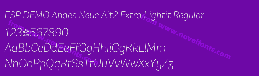 FSP DEMO Andes Neue Alt2 Extra Lightit RegularPreview FSP DEMO Andes Neue Alt2 Extra Lightit RegularPreview