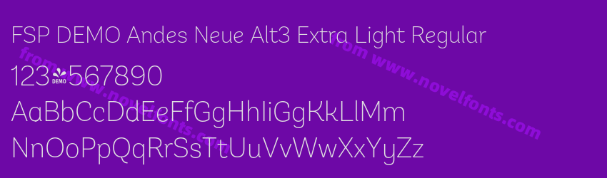 FSP DEMO Andes Neue Alt3 Extra Light RegularPreview