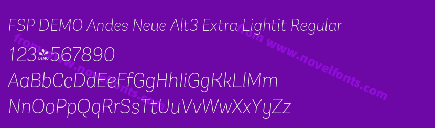FSP DEMO Andes Neue Alt3 Extra Lightit RegularPreview FSP DEMO Andes Neue Alt3 Extra Lightit RegularPreview