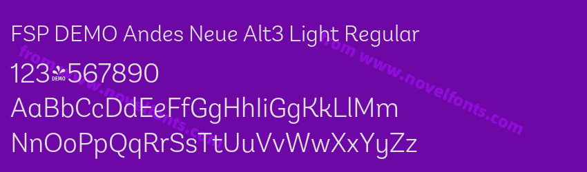 FSP DEMO Andes Neue Alt3 Light RegularPreview FSP DEMO Andes Neue Alt3 Light RegularPreview
