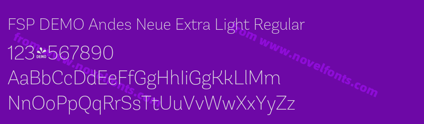 FSP DEMO Andes Neue Extra Light RegularPreview FSP DEMO Andes Neue Extra Light RegularPreview
