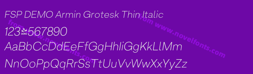 FSP DEMO Armin Grotesk Thin ItalicPreview FSP DEMO Armin Grotesk Thin ItalicPreview