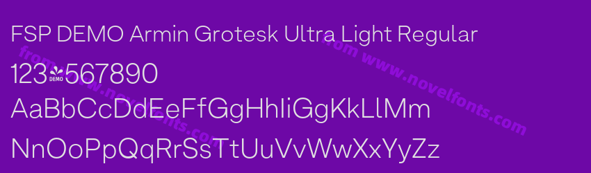 FSP DEMO Armin Grotesk Ultra Light RegularPreview FSP DEMO Armin Grotesk Ultra Light RegularPreview