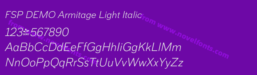FSP DEMO Armitage Light ItalicPreview FSP DEMO Armitage Light ItalicPreview