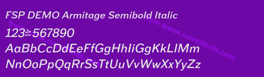 FSP DEMO Armitage Semibold ItalicPreview FSP DEMO Armitage Semibold ItalicPreview