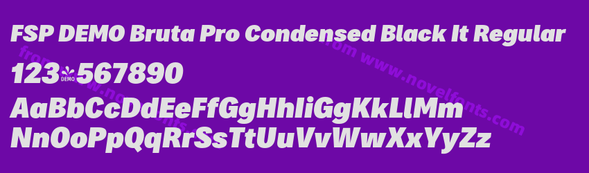 FSP DEMO Bruta Pro Condensed Black It RegularPreview FSP DEMO Bruta Pro Condensed Black It RegularPreview