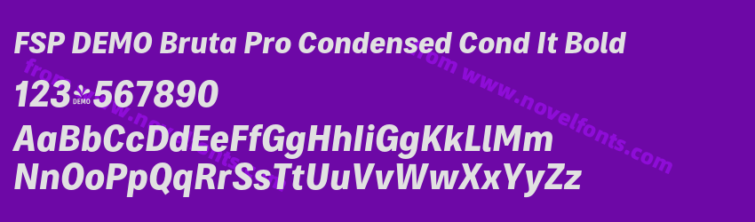 FSP DEMO Bruta Pro Condensed Cond It BoldPreview FSP DEMO Bruta Pro Condensed Cond It BoldPreview
