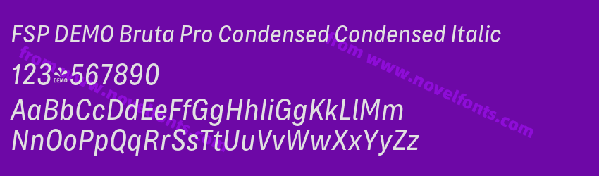 FSP DEMO Bruta Pro Condensed Condensed ItalicPreview FSP DEMO Bruta Pro Condensed Condensed ItalicPreview