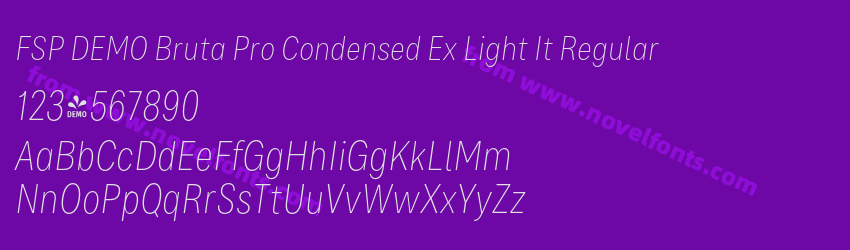 FSP DEMO Bruta Pro Condensed Ex Light It RegularPreview FSP DEMO Bruta Pro Condensed Ex Light It RegularPreview