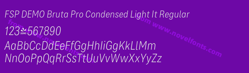 FSP DEMO Bruta Pro Condensed Light It RegularPreview FSP DEMO Bruta Pro Condensed Light It RegularPreview