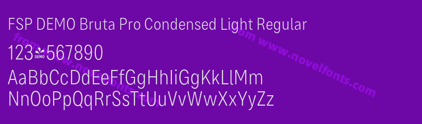 FSP DEMO Bruta Pro Condensed Light RegularPreview FSP DEMO Bruta Pro Condensed Light RegularPreview