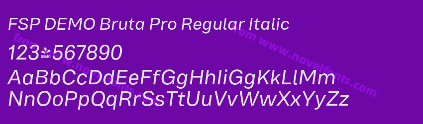 FSP DEMO Bruta Pro Regular ItalicPreview
