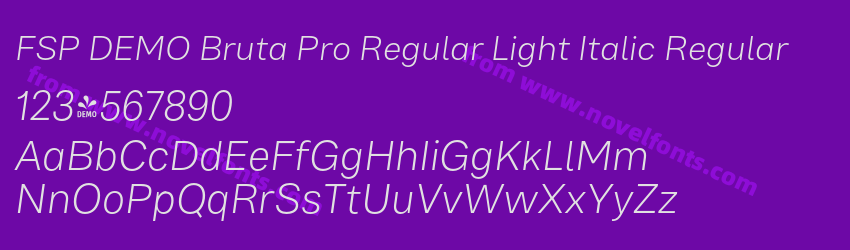 FSP DEMO Bruta Pro Regular Light Italic RegularPreview