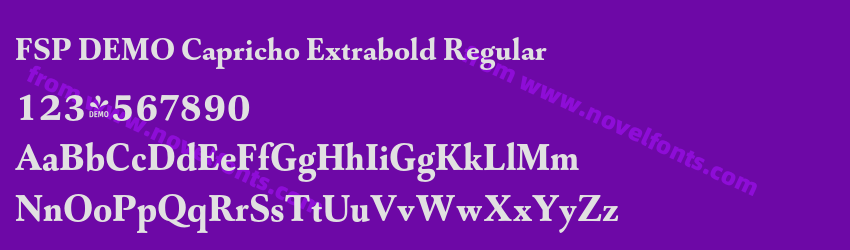 FSP DEMO Capricho Extrabold RegularPreview FSP DEMO Capricho Extrabold RegularPreview