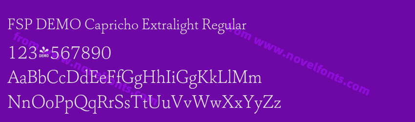 FSP DEMO Capricho Extralight RegularPreview FSP DEMO Capricho Extralight RegularPreview
