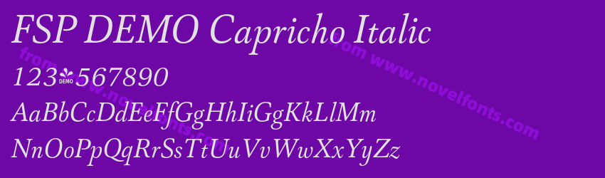 FSP DEMO Capricho ItalicPreview FSP DEMO Capricho ItalicPreview