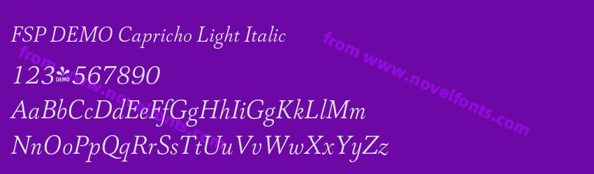 FSP DEMO Capricho Light ItalicPreview FSP DEMO Capricho Light ItalicPreview