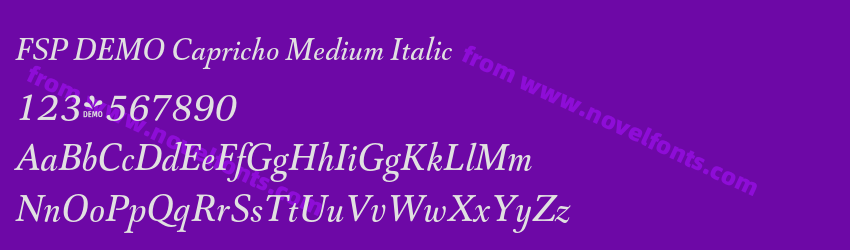 FSP DEMO Capricho Medium ItalicPreview FSP DEMO Capricho Medium ItalicPreview