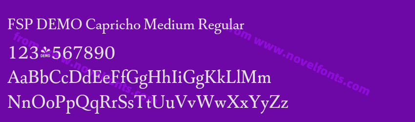 FSP DEMO Capricho Medium RegularPreview FSP DEMO Capricho Medium RegularPreview