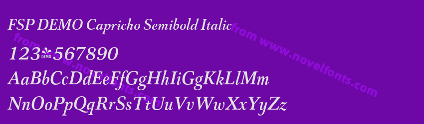 FSP DEMO Capricho Semibold ItalicPreview FSP DEMO Capricho Semibold ItalicPreview
