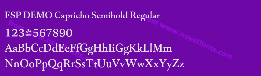 FSP DEMO Capricho Semibold RegularPreview FSP DEMO Capricho Semibold RegularPreview