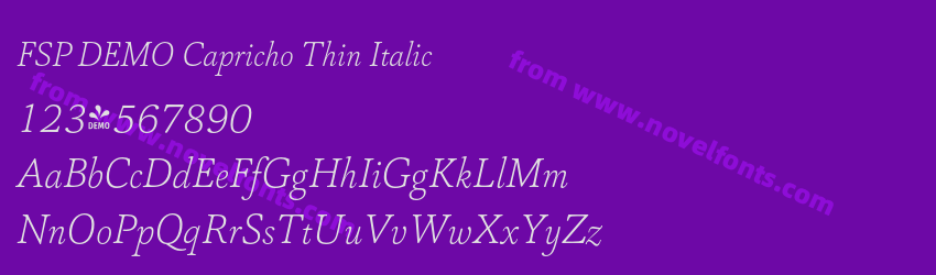 FSP DEMO Capricho Thin ItalicPreview