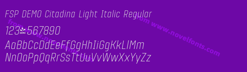 FSP DEMO Citadina Light Italic RegularPreview FSP DEMO Citadina Light Italic RegularPreview