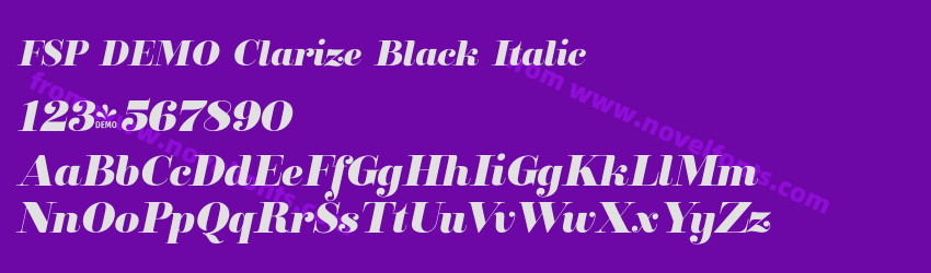 FSP DEMO Clarize Black ItalicPreview FSP DEMO Clarize Black ItalicPreview