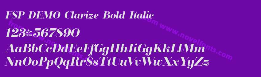 FSP DEMO Clarize Bold ItalicPreview FSP DEMO Clarize Bold ItalicPreview