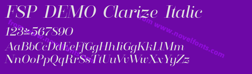 FSP DEMO Clarize ItalicPreview FSP DEMO Clarize ItalicPreview
