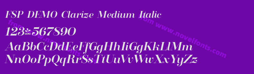 FSP DEMO Clarize Medium ItalicPreview FSP DEMO Clarize Medium ItalicPreview
