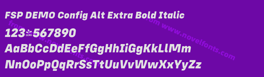 FSP DEMO Config Alt Extra Bold ItalicPreview FSP DEMO Config Alt Extra Bold ItalicPreview