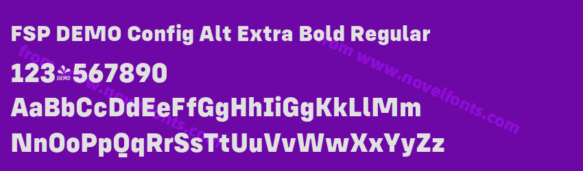 FSP DEMO Config Alt Extra Bold RegularPreview FSP DEMO Config Alt Extra Bold RegularPreview