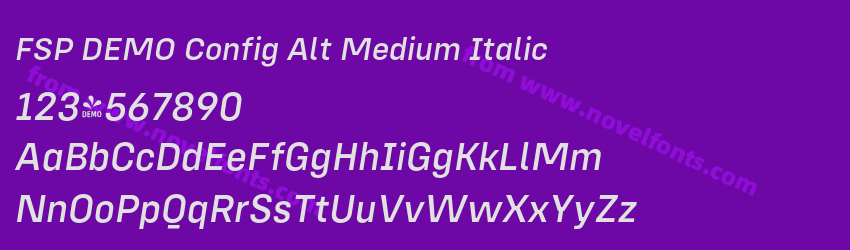 FSP DEMO Config Alt Medium ItalicPreview FSP DEMO Config Alt Medium ItalicPreview