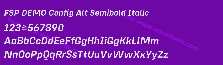 FSP DEMO Config Alt Semibold ItalicPreview FSP DEMO Config Alt Semibold ItalicPreview