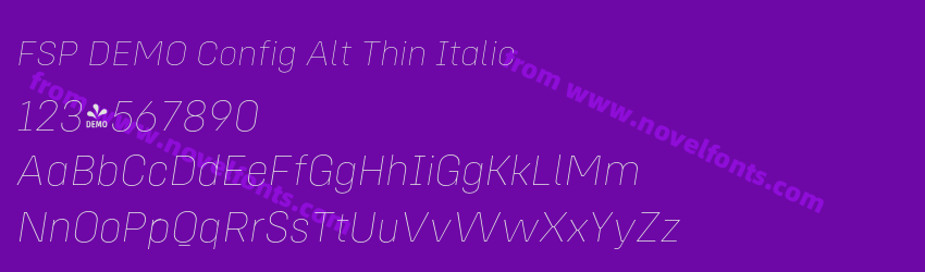 FSP DEMO Config Alt Thin ItalicPreview FSP DEMO Config Alt Thin ItalicPreview