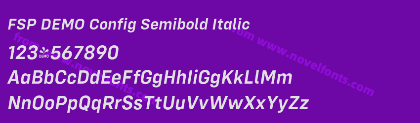FSP DEMO Config Semibold ItalicPreview FSP DEMO Config Semibold ItalicPreview