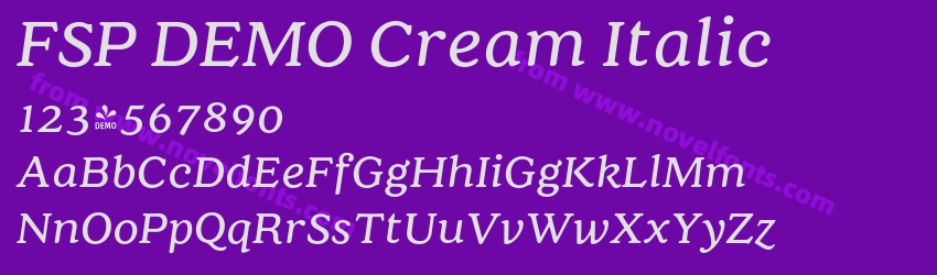 FSP DEMO Cream ItalicPreview FSP DEMO Cream ItalicPreview
