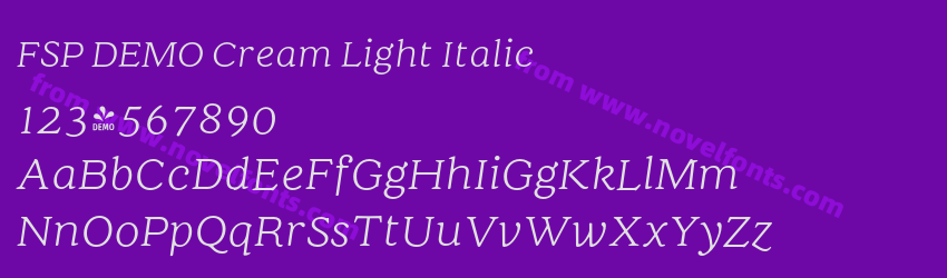 FSP DEMO Cream Light ItalicPreview FSP DEMO Cream Light ItalicPreview