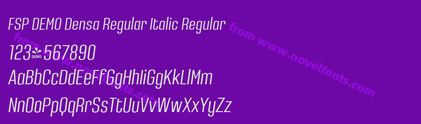 FSP DEMO Densa Regular Italic RegularPreview