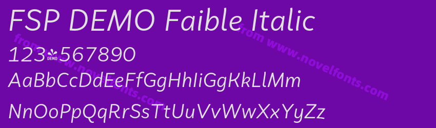 FSP DEMO Faible ItalicPreview