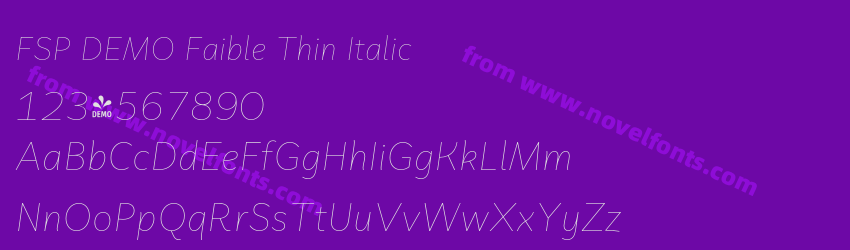 FSP DEMO Faible Thin ItalicPreview