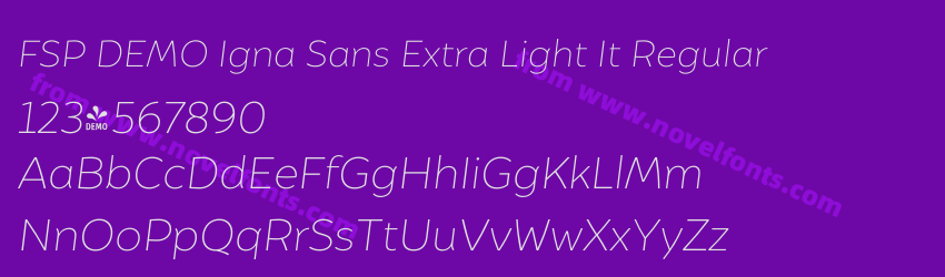 FSP DEMO Igna Sans Extra Light It RegularPreview FSP DEMO Igna Sans Extra Light It RegularPreview